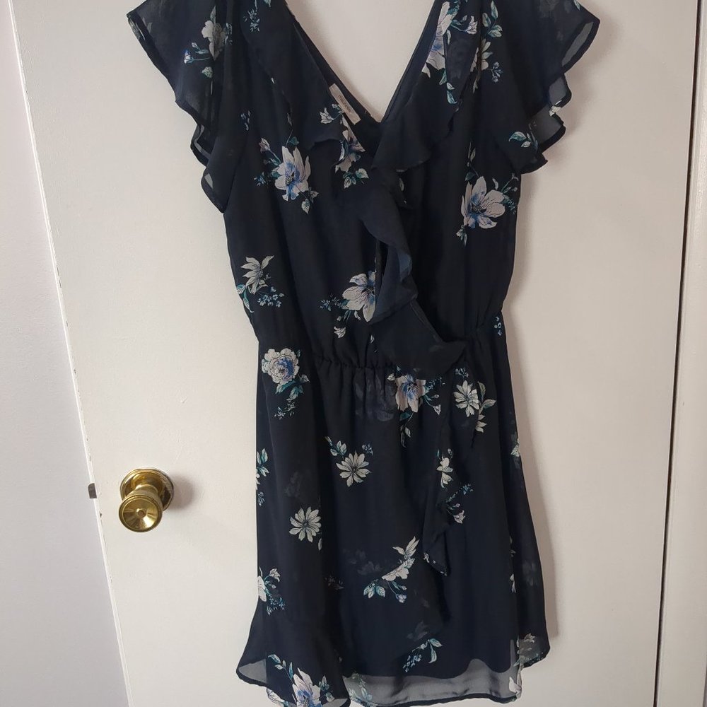 Maurice's navy blue floral dress.